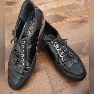Mephisto Air Relax Black Patent Leather Lace-Up Sneakers Size 10.5